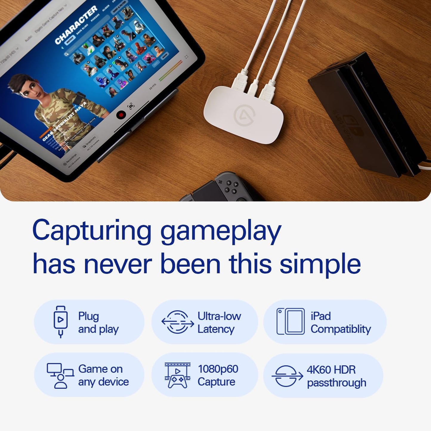 Elgato 20GBI9901 Game Capture Neo 4K60 HDR Passthrough