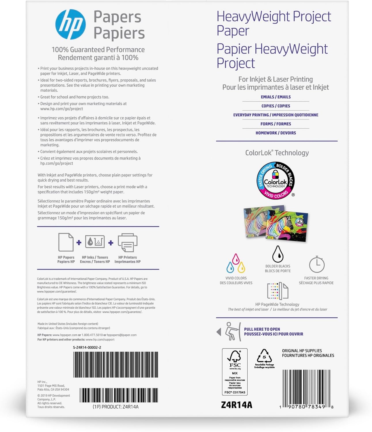 HP Z4R14A HeavyWeight Matte Project Paper 8.5x11