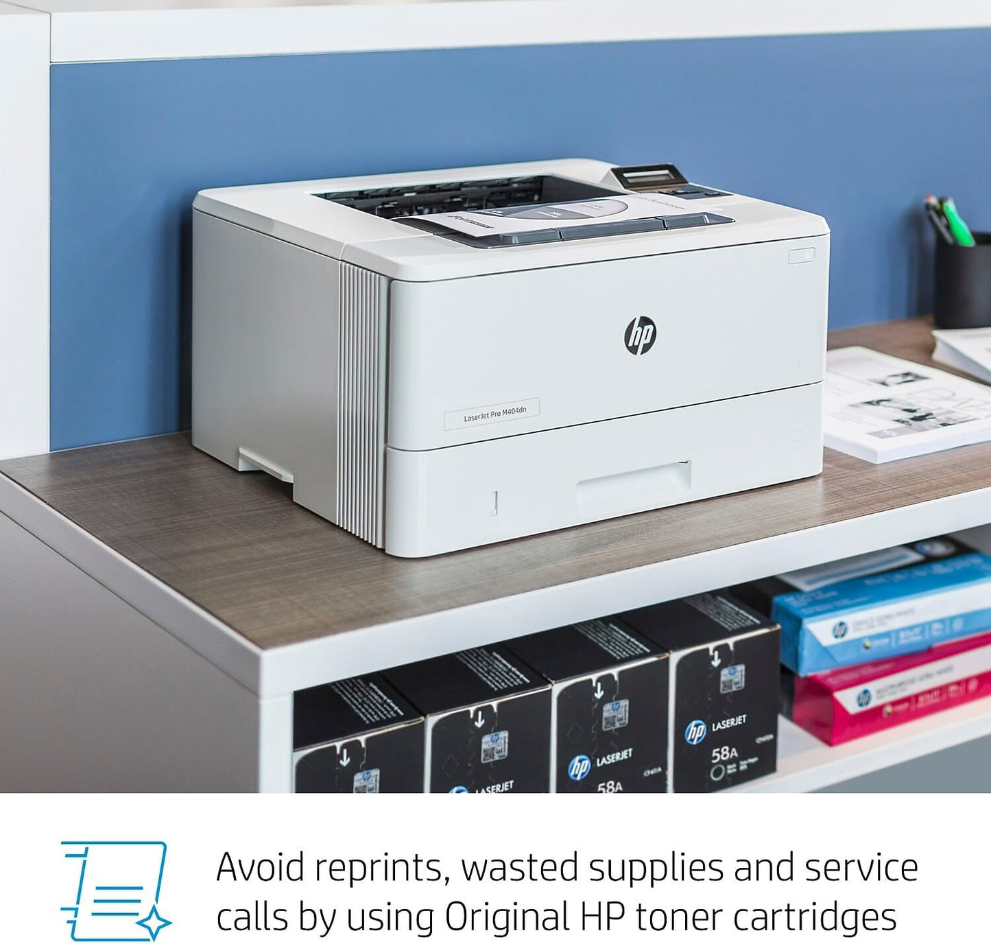 HP M404dn LaserJet Pro Monochrome Printer Alexa Ready