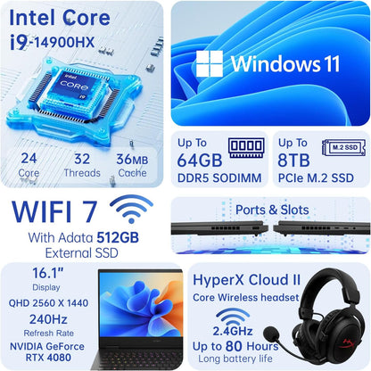 HP TPN-C167 Omen i9 RTX 4080 Gaming Laptop Bundle