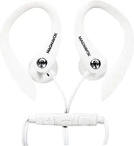 Magnavox MHP4854-WH Earhook Earbuds with Microphone - White