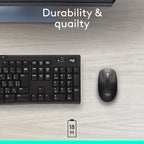 Logitech 910-005900 M190 Full-Size Wireless Mouse - Grey