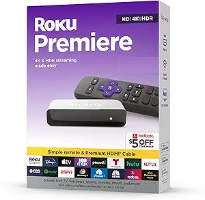 Roku 3920RW-SW Premiere 4K HDR Streaming Player