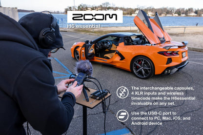 Zoom H6essential Portable 6-Track Recorder: 32-Bit Float, USB Audio