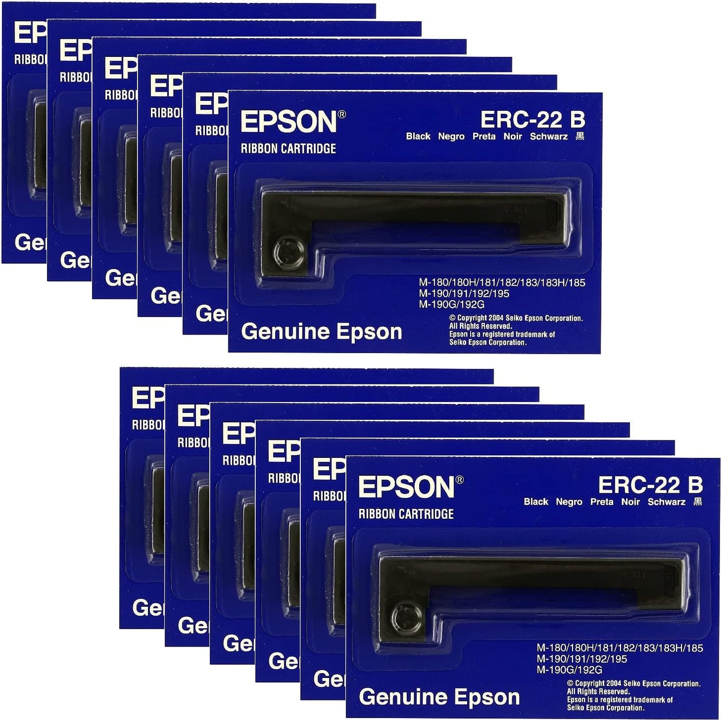 Epson C43S015358 ERC-22B Black Ribbon 12-Pack