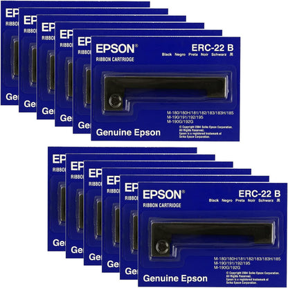 Epson C43S015358 ERC-22B Black Ribbon 12-Pack
