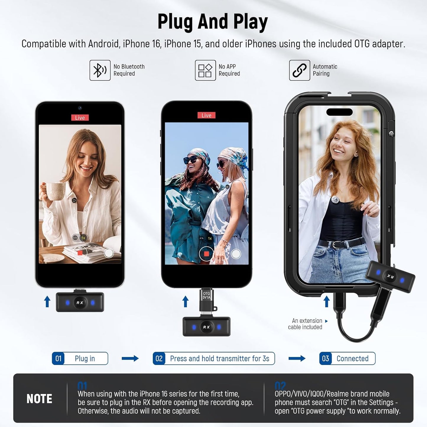 Neewer B0DK783X81 Wireless Lavalier Microphone Set