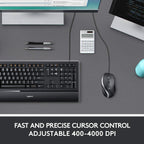Logitech M500s Advanced Corded Mouse Hyper-Fast Scroll