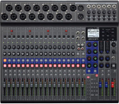 Zoom LiveTrak L-20 Digital Mixer Multitrack Recorder