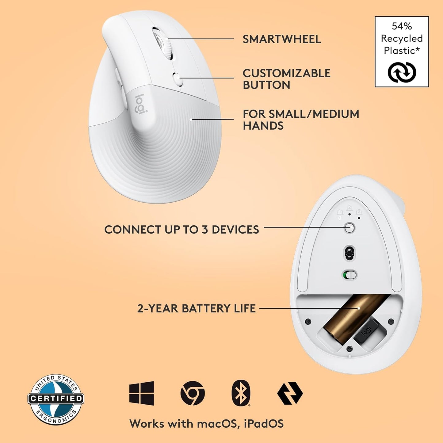 Logitech 910-006469 Lift Vertical Ergonomic Mouse