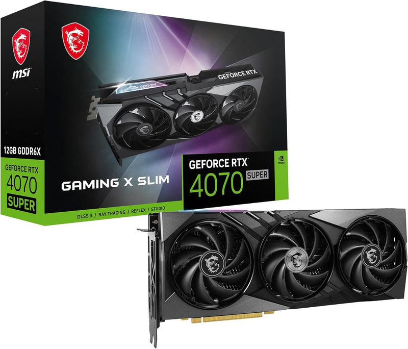 MSI RTX 4070 SUPER 12G GAMING X SLIM Graphics Card — main product image