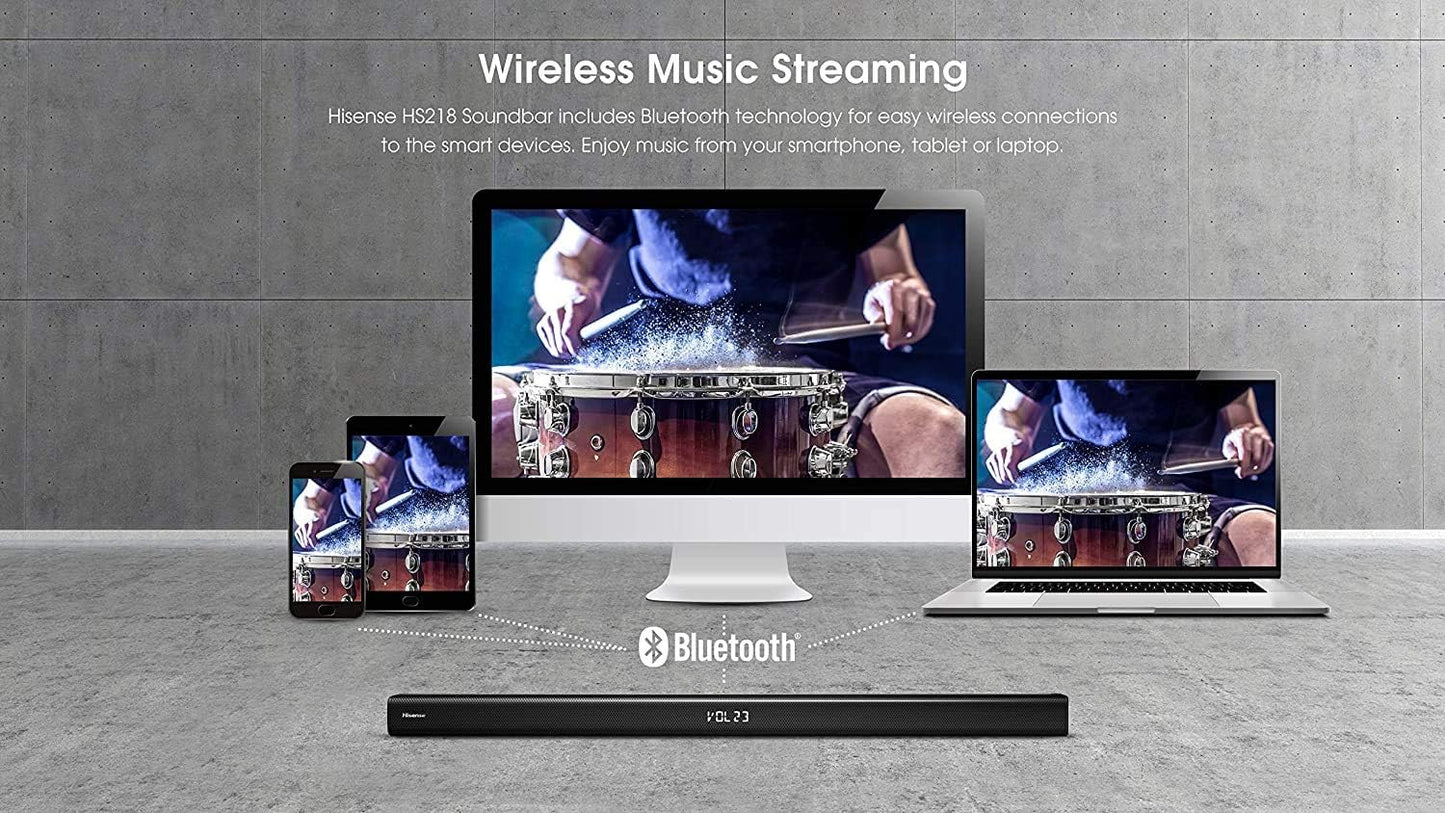 Hisense 40H4F Roku TV & HS218 Soundbar Combo