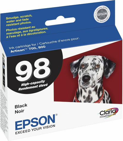 Epson T098120 98 Claria: Hi-Definition Black Ink Cartridge