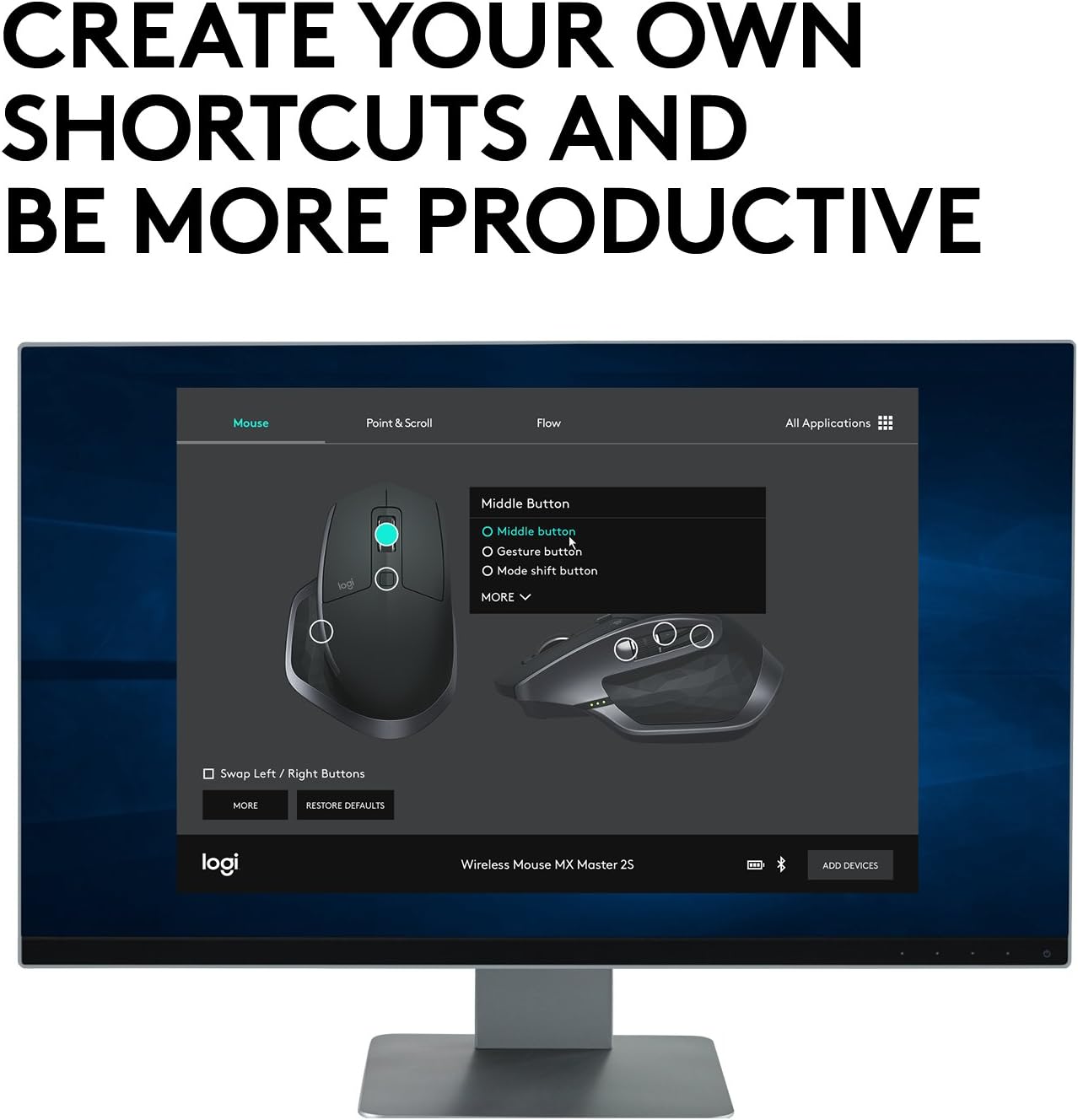 Logitech 910-005139 MX Master 2S Wireless Mouse