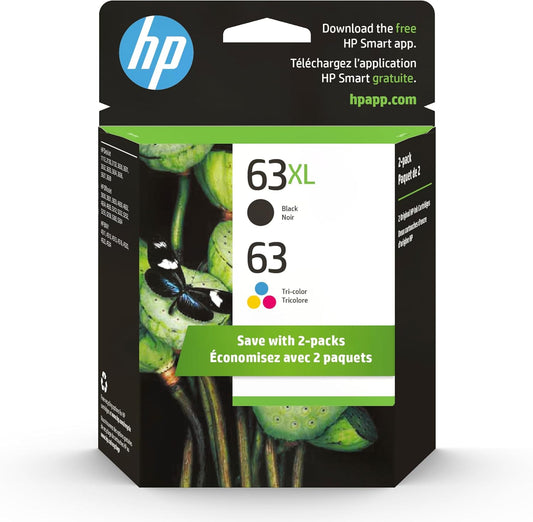 HP L0R48AN 63 Black & Tri-Color Ink Cartridge Combo