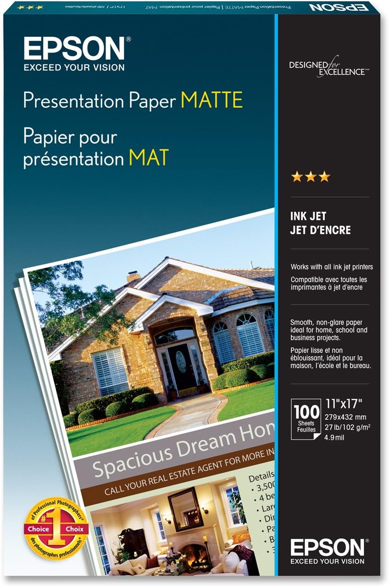 Epson S041070 Presentation Paper Matte 11x17