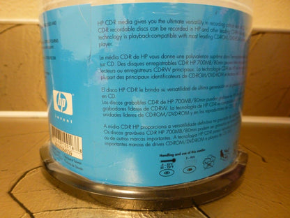 HP 34308302 52X CD-R 50PK Cake Box