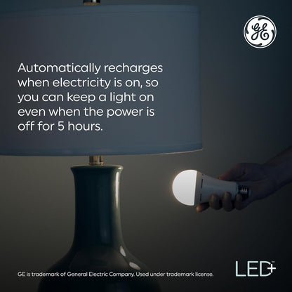 GE 93131819 LED+ Backup Battery Light Bulbs, 2-Pack