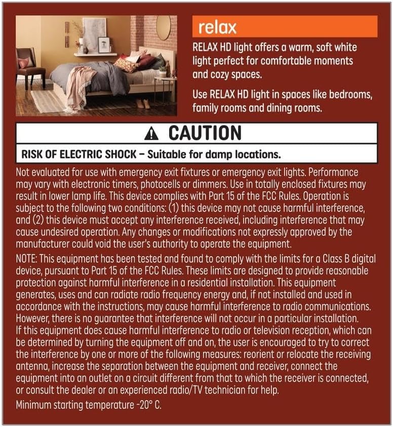 GE 41482 Relax LED R20 Dimmable Bulb 2-Pack