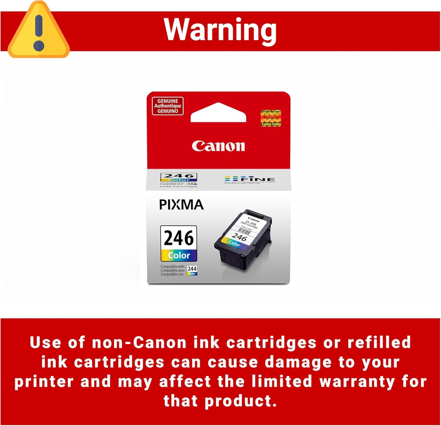 Canon 8281B001 CL-246 Color Ink Cartridge