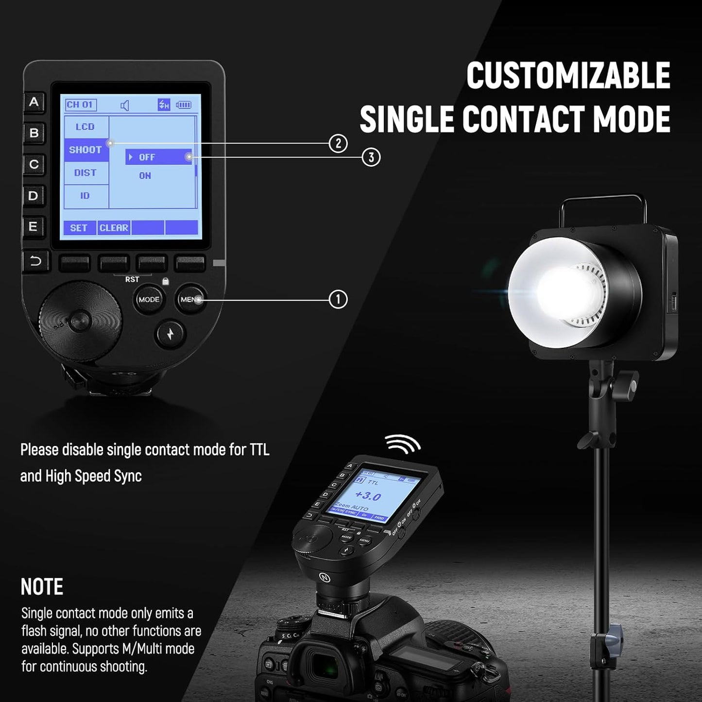 Neewer Q4 400Ws TTL Studio Flash Trigger Kit