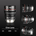 Meike 25mm T2.1 S35 Wide Angle Prime Cinema Lens