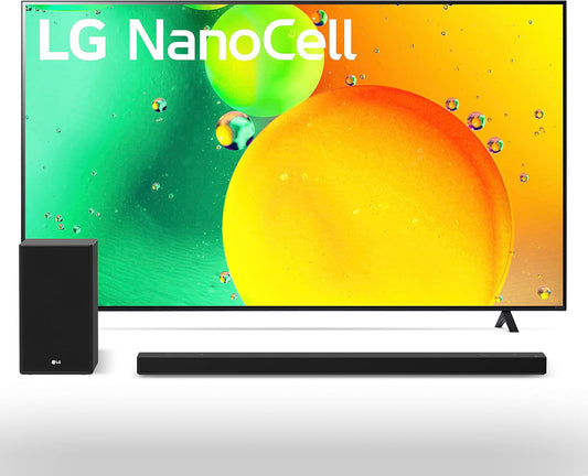 LG NANO75 Series 75" 4K TV + Atmos Soundbar
