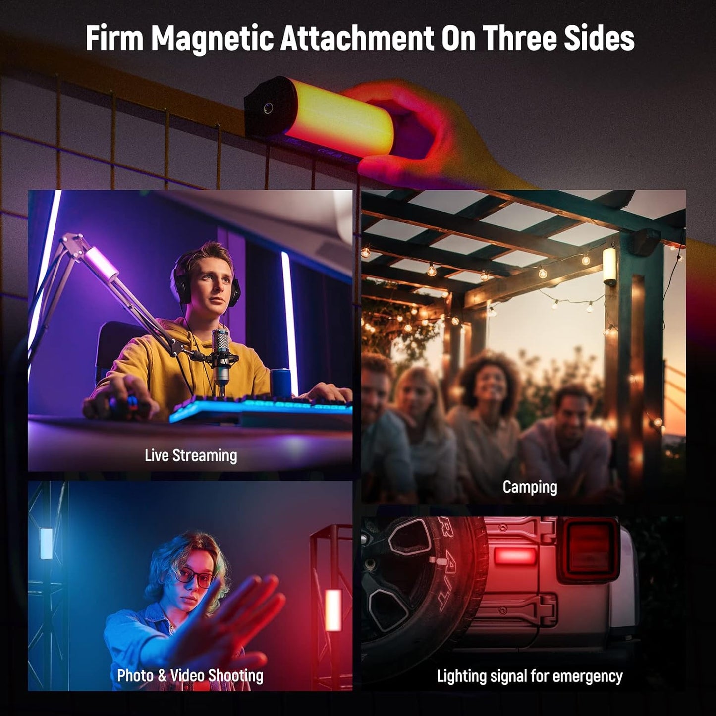 Neewer TL96RGB Handheld RGB LED Video Light Wand Magnetic