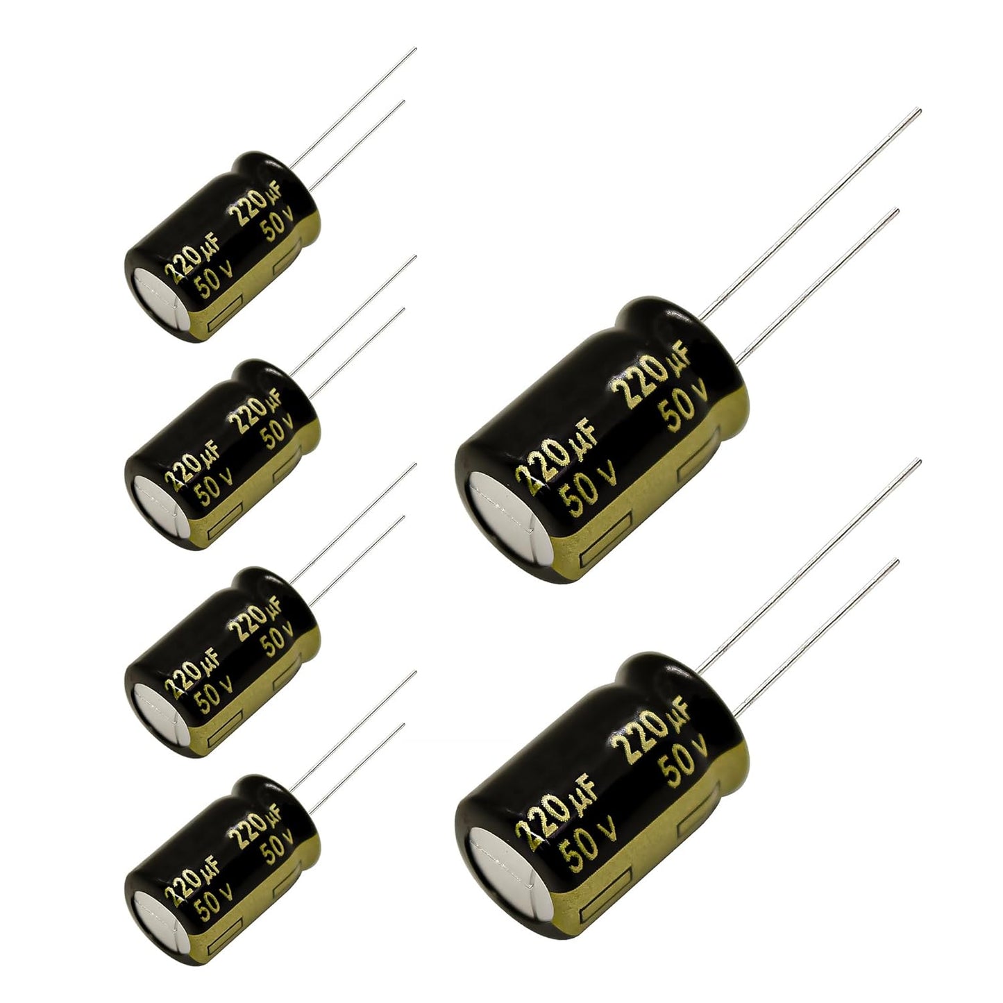 Panasonic FM Series Capacitors - 50V 220uf Low ESR 6pcs