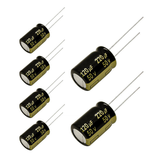 Panasonic FM Series Capacitors - 50V 220uf Low ESR 6pcs