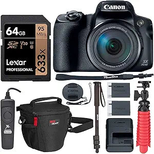 Canon SX70 HS 4K Camera Bundle 65x Zoom