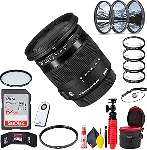 Sigma 884306 17-70mm Nikon F Lens Deluxe Bundle