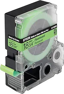 Epson C53S626403 - LC-5GBF9 Fluorescent Black on Green Label Tape — main product image