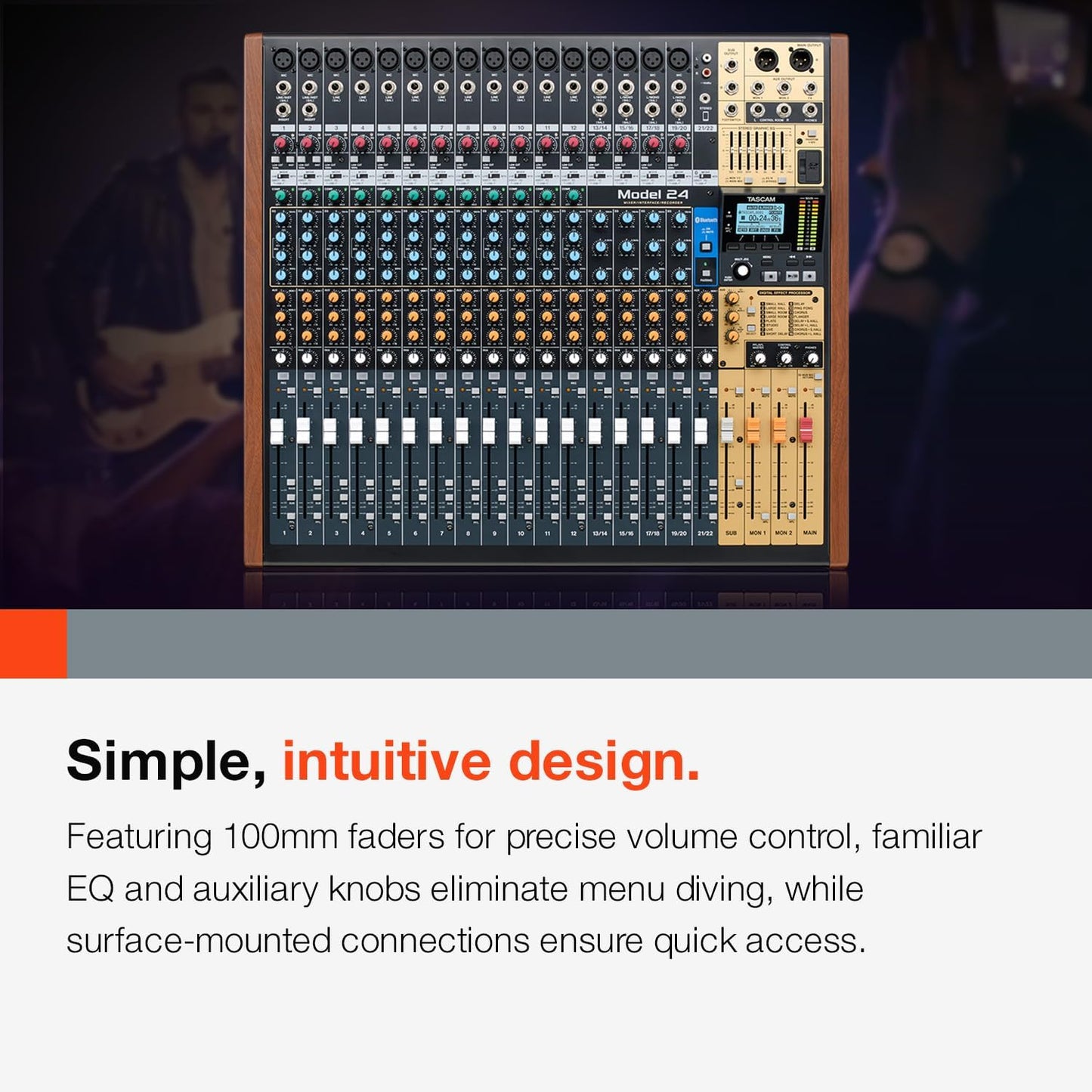 Tascam Model24 24-Track Multi-Track Live Mixer/Recorder
