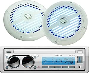 Gravity MGR-207BT Marine Stereo Bluetooth AM/FM Radio & Speakers