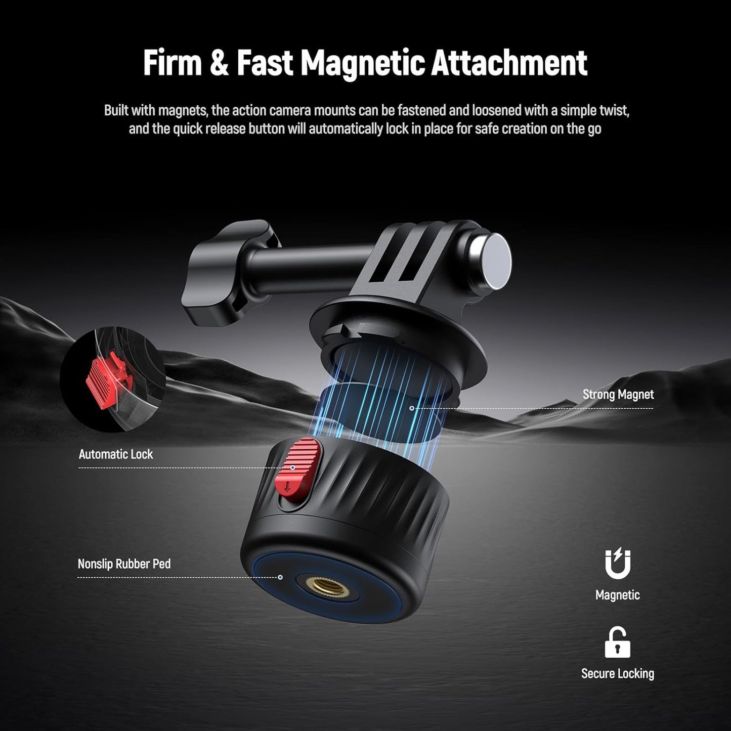 Neewer GP-24 Magnetic Action Camera Mount Kit