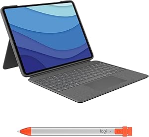 Logitech Combo Touch iPad Pro Case Backlit Keyboard Crayon