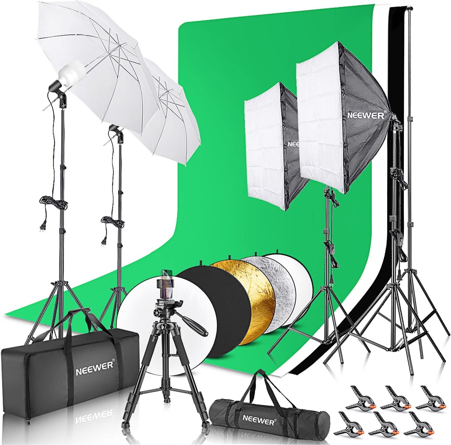 Neewer Photography Lighting Kit Backdrops Umbrellas Softbox
