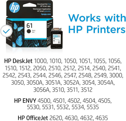HP CH561WN 61 Black Ink Cartridge for DeskJet/ENVY/OfficeJet