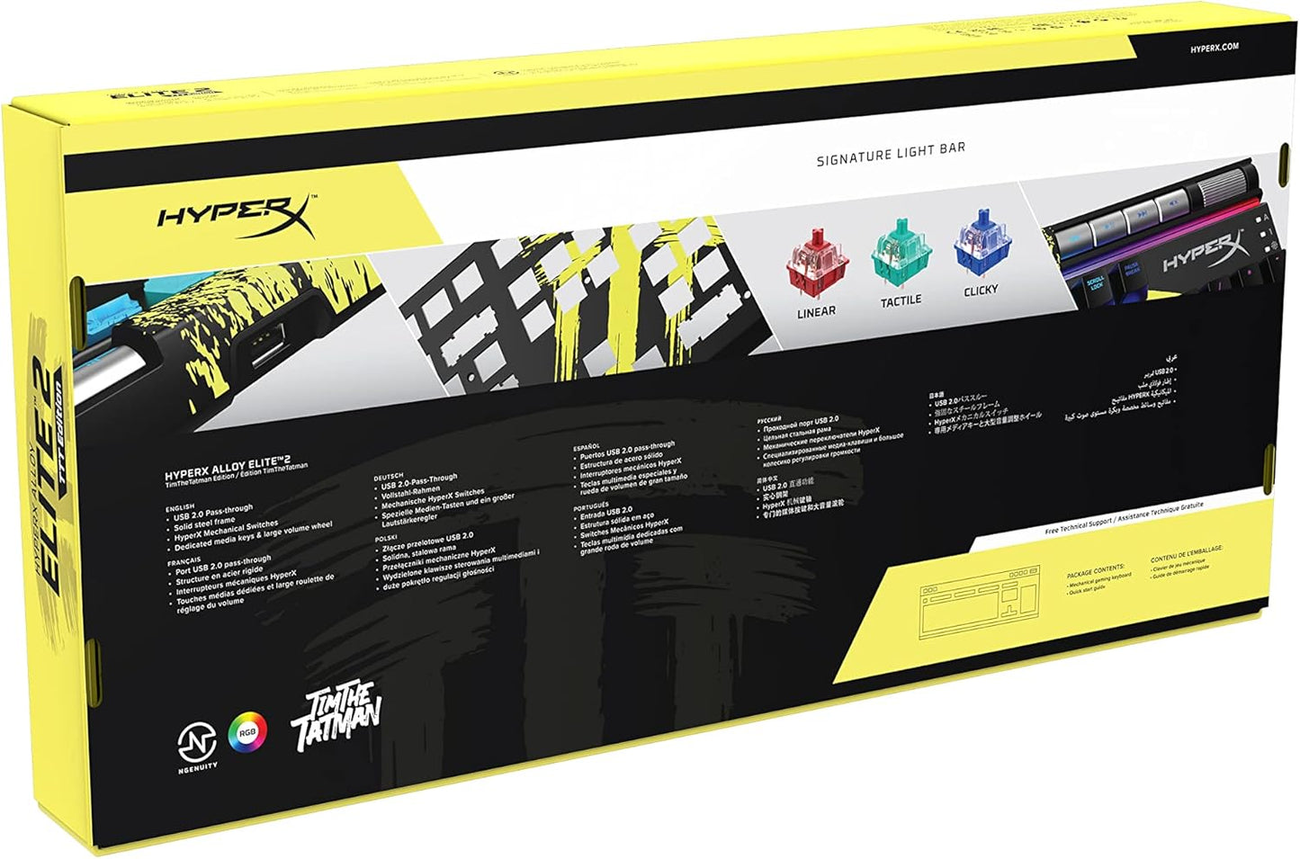 HyperX 639P0AA#ABA Alloy Elite 2 TTT Edition: RGB Mechanical Keyboard