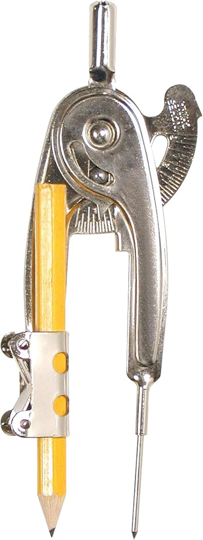 Westcott 12201 Metal Ball Bearing Compass with Pencil