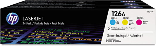 HP CF341A 126A Cyan Magenta Yellow Toner 3-Pack