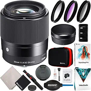 Sigma E4SG30F14CNM 30mm f/1.4 EF-M Lens Bundle — main product image