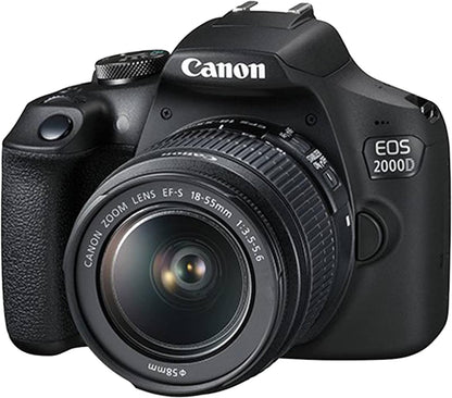 Canon EOS 2000D / Rebel T7 Dual Lens DSLR Bundle (Renewed)
