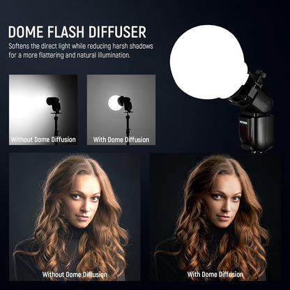 Neewer CRS6 Softbox Diffusion Dome with Adapter Rings