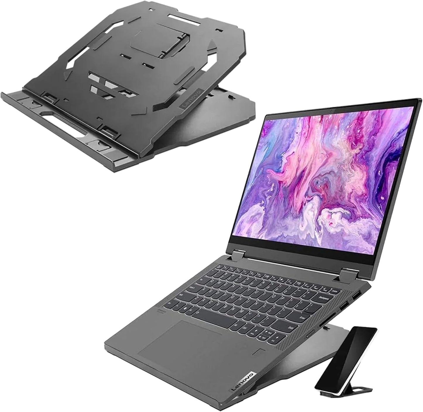 Lenovo GXF0X02619 2-in-1 Laptop Stand Adjustable Portable