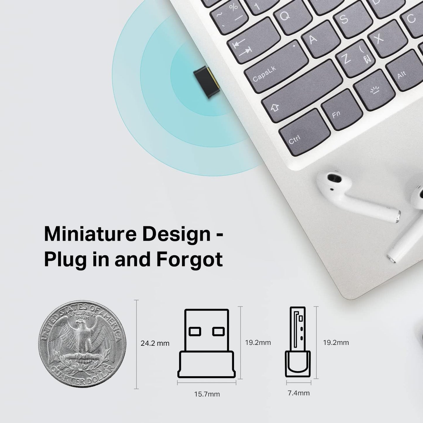 TP-Link Archer T2UB Nano AC600 USB WiFi Bluetooth Adapter (Renewed)