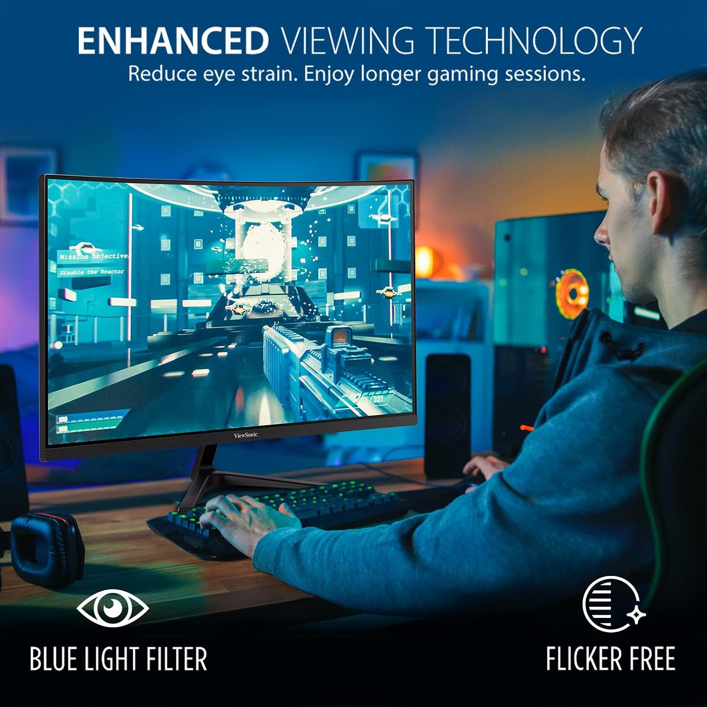ViewSonic VX2718-PC-MHD 27" Curved 1080p 180Hz Gaming Monitor