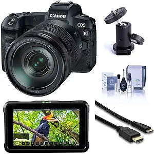 Canon EOS R Mirrorless Camera with RF 24-105mm Lens and Atomos Shinobi Bundle
