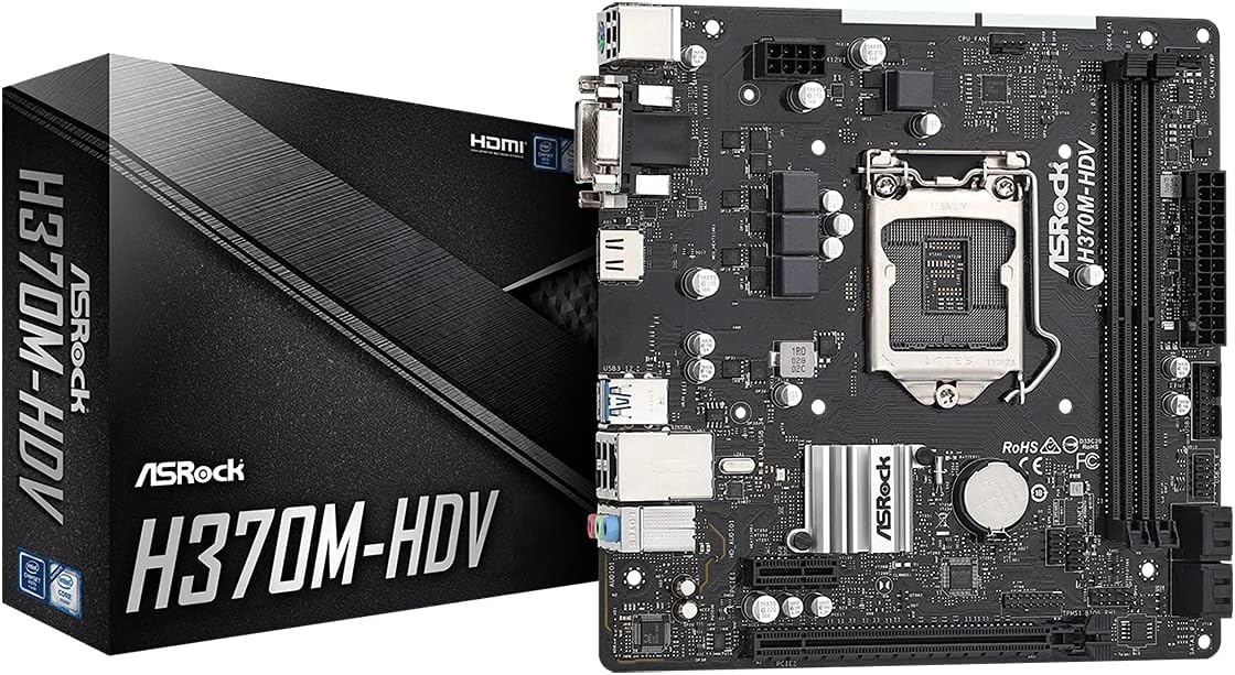 ASRock H370M-HDV LGA1151 Micro ATX Motherboard